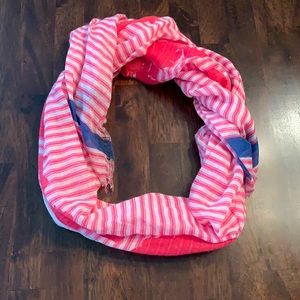 🎉3/$15 🎉 Loft pink and blue striped scarf